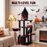 Tangkula 63 Inch Gothic Cat Tree for Indoor Large Cats 20+ LBS
