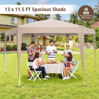 Tangkula 13x11.5 FT Hexagonal Pop Up Canopy