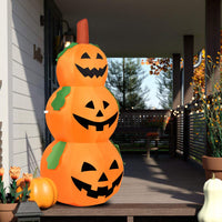 Tangkula 5.2 Ft Halloween Inflatable 3 Pumpkin Stack