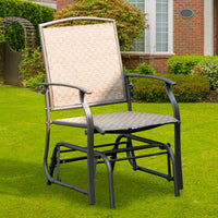 Patio Glider, for Garden, Backyard, Poolside, Lawn (Brown)