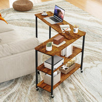 Tangkula Large 360° Free Rotating Sofa Side Table