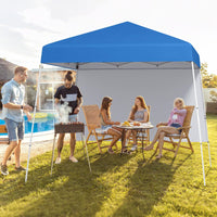 Tangkula 10x10 FT Pop Up Canopy with Sidewall