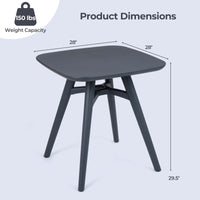 Tangkula 28" Square Outdoor Dining Table for Garden