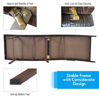 Set of 2 Patio Chaise, Foldable Outdoor Patio Wicker Lounger Chair