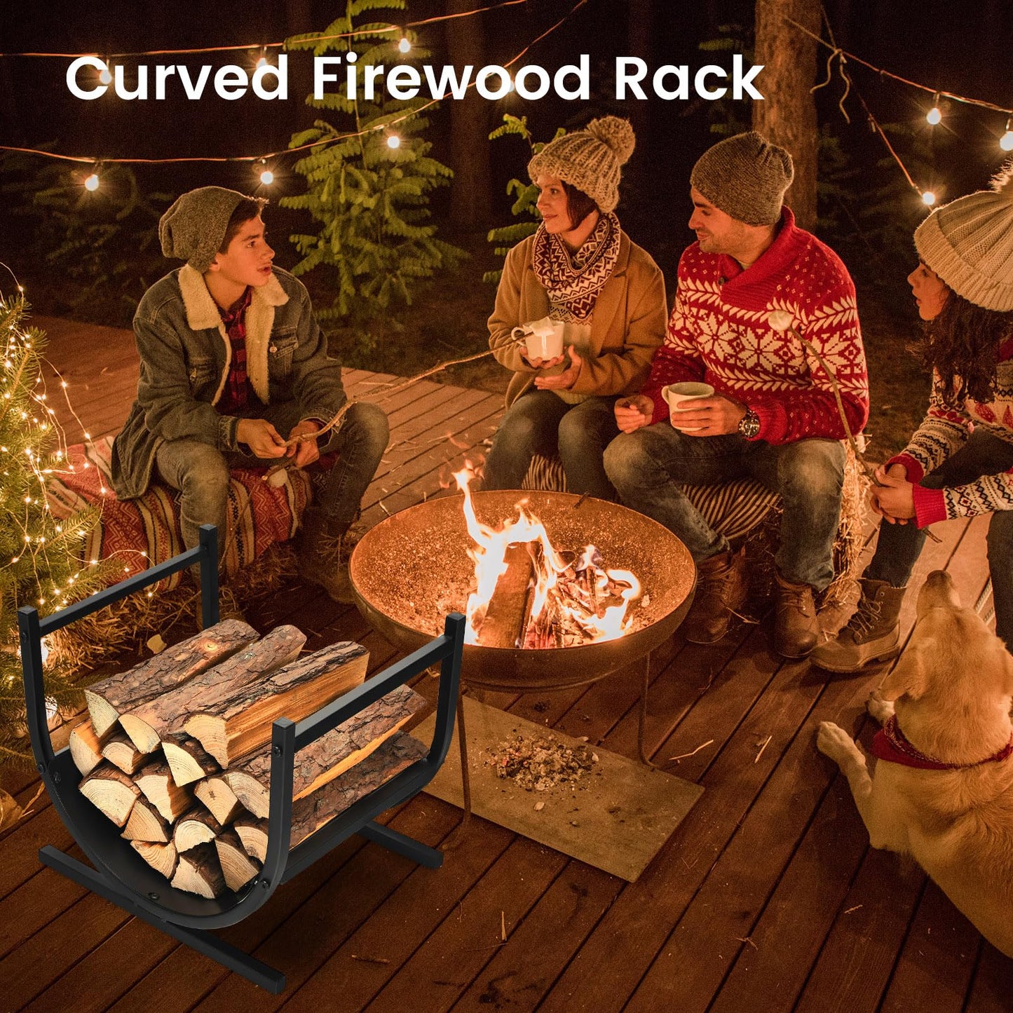 Tangkula U-Shaped Firewood Rack