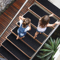 30 x 8 inch Stair Treads Carpets Non-Slip, Set of 15 Stair Runners for Wooden Steps