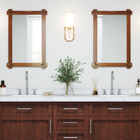 Tangkula Wood Framed Mirror