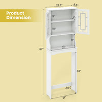 Tangkula Over The Toilet Storage Cabinet Freestanding Over Toilet Storage Rack
