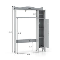 Tangkula Over The Toilet Storage Cabinet Bathroom Organizer w/Toilet Paper Holder