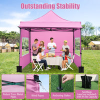 Tangkula Outdoor Tent with 3 Sidewalls & Awning for Party Picnic Event Beach Camping