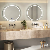 Miroir de salle de bain LED anti-buée Tangkula