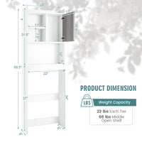 Tangkula Over The Toilet Storage Cabinet for Bathroom Toilet Laundry Room