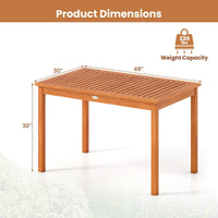 Table à manger d'extérieur Tangkula pour 4 à 6 personnes