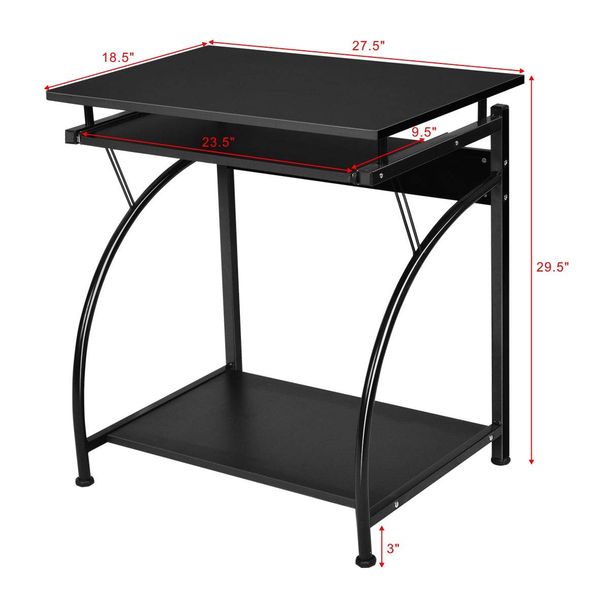 Tangkula 29" H Without Wheel Computer Desk