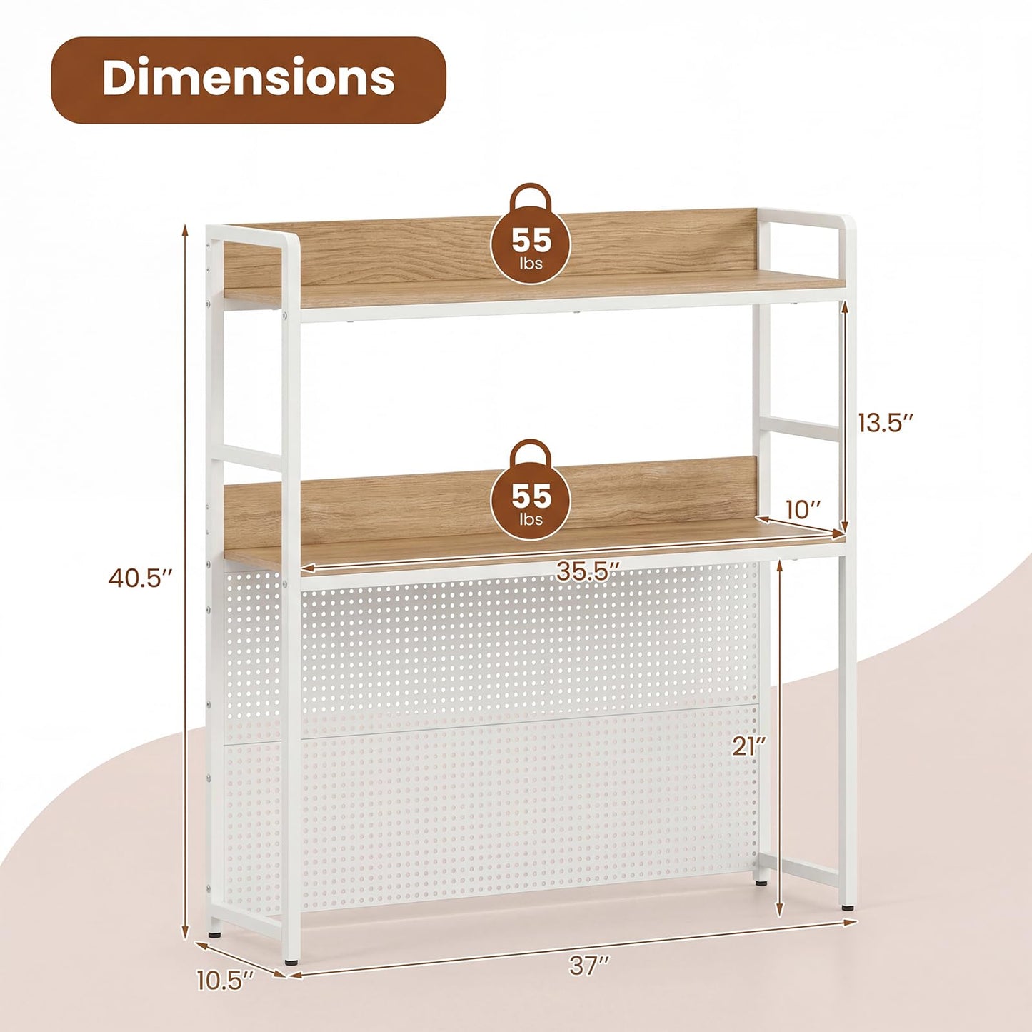 Tangkula Desktop Bookshelf for Dorm Home Office