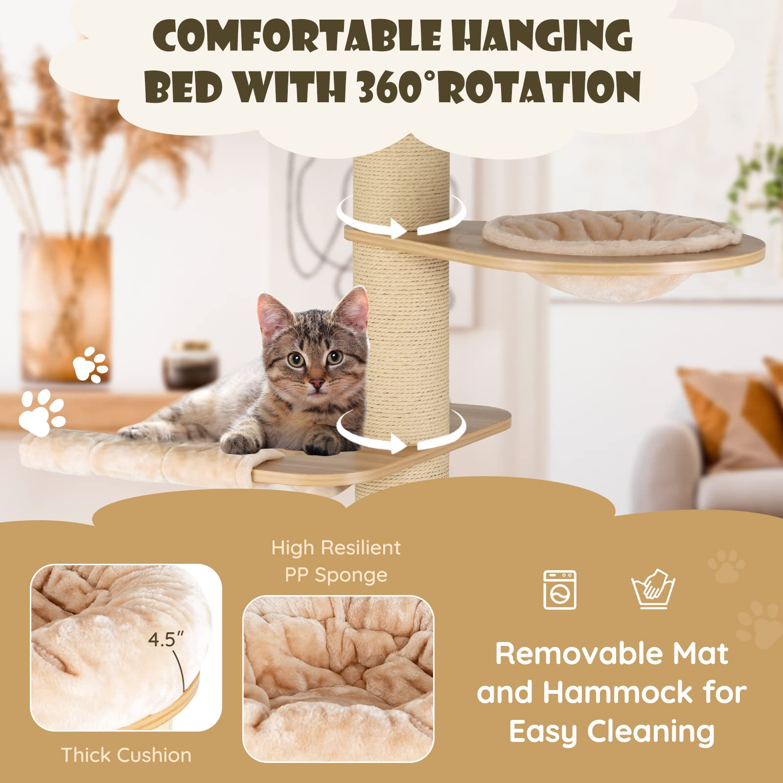 Tangkula Modern Cat Tree
