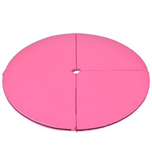 Tangkula Pole Dance Mat Foldable Yoga Exercise Safety Dancing Cushion Steel Pipe Crash Mat, Dia 5ft x 2"