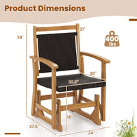 Tangkula Patio Rattan Glider Chair(1/2)