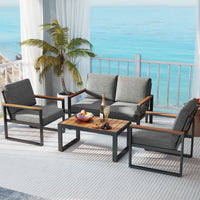 Tangkula 8 Piece Patio Aluminum Furniture Set