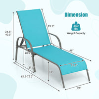 Tangkula Lounge Chair Outdoor Patio Chaise Lounge(1/2)
