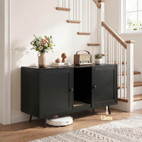 Tangkula Double Cat Litter Box Enclosure for 2 Cats