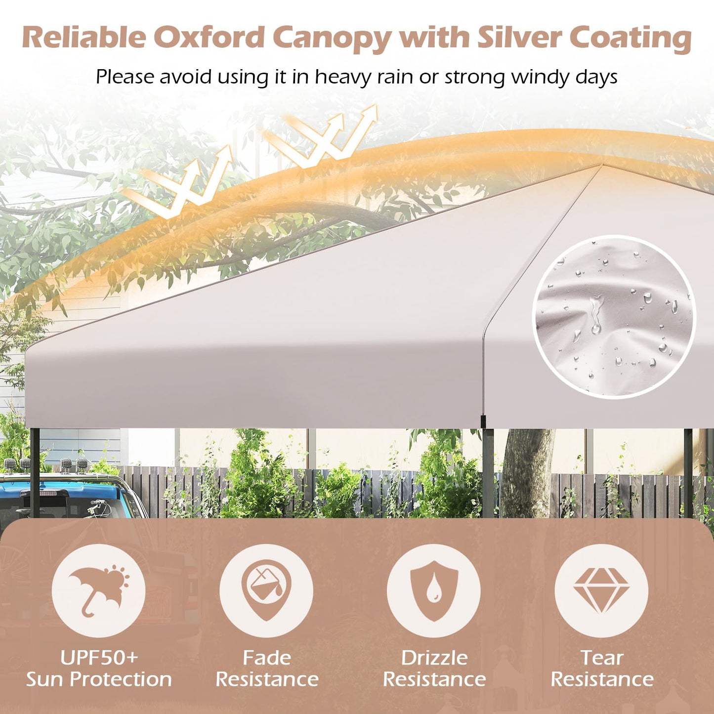 Tangkula 10x10 FT Pop Up Canopy for Beach Party Event Camping