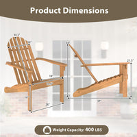 Tangkula Outdoor Adirondack Chair(1/2/4)