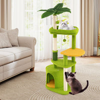 Arbre à chat Tangkula 48"H Palm mignon avec poteaux à griffer en sisal et perchoir supérieur rembourré