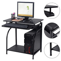 Tangkula Dorm Study Table Computer Desk for Small Space Black