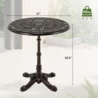 Tangkula Table de Jardin d'Extérieur 35,4 Pouces