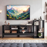 Tangkula Cube TV Stand for 55 Inch TV Entertainment Center
