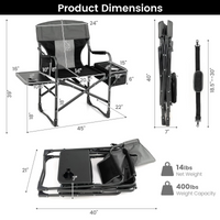 Tangkula Folding Camping Chair, Director Chair