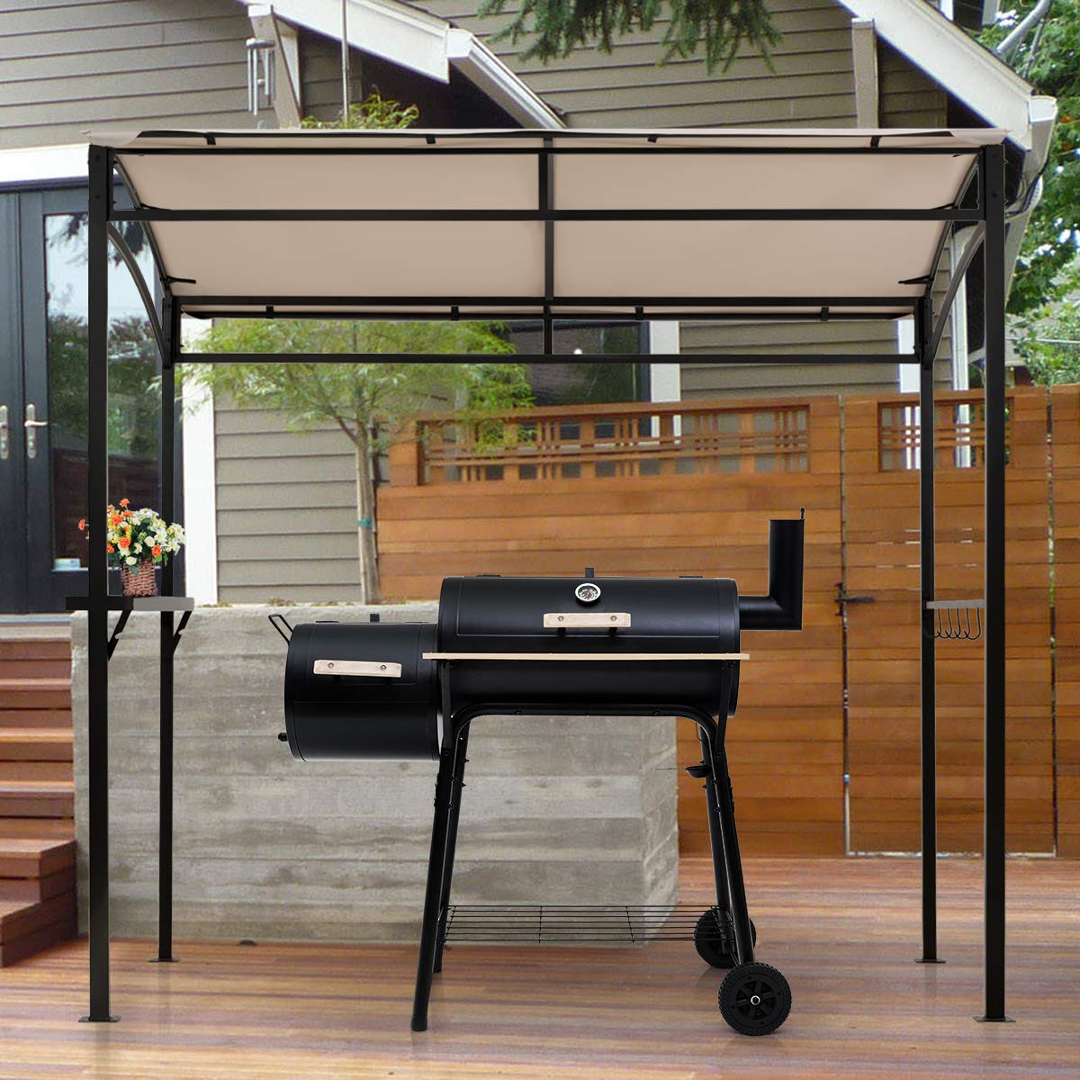 7ft Grill Gazebo, Patio Barbecue Canopy - Tangkula