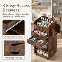 Tangkula Rolling Storage Cart with Drawers