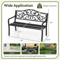 Tangkula 50 Inches Outdoor Garden Bench