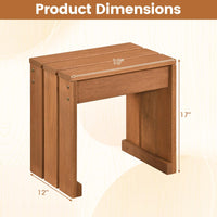 Tangkula 242 LBS Weight Capacity Small Wood Outdoor Bench Set of 1/2