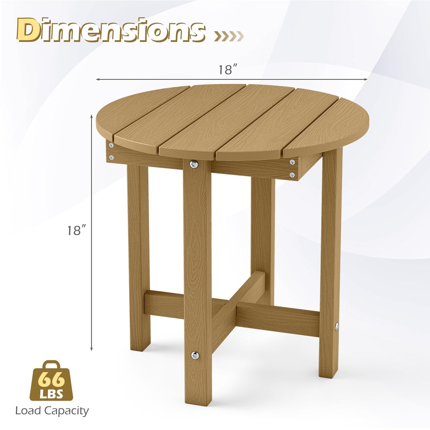Tangkula Outdoor Side Table HIPS Adirondack Side Table(1/2)