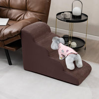 Tangkula Foam Dog Stairs for High Beds, Extra Wide & Deep Pet Ramp