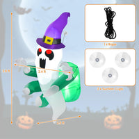 Tangkula 3.6 FT Halloween Inflatable Ghost Broke Out from Window