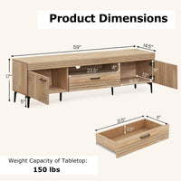 Tangkula Mid Century Modern TV Stand for 65 Inch TVs