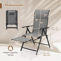 Tangkula Folding Patio Chairs Set