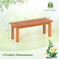 Tangkula Outdoor Backless Bench for Front Porch Garden Balcony Park Indoor