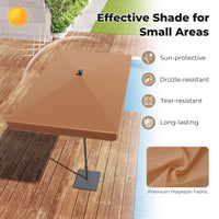 Tangkula 6.5 x 4.3 FT Rectangular Patio Umbrella