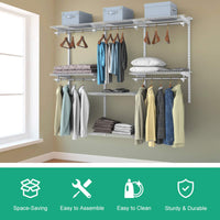 4 to 6 FT Custom Closet System - Tangkula