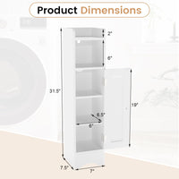 Tangkula Bathroom Storage Cabinet with Door for Small Spaces