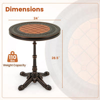 Table de salle à manger ronde Tangkula 24" pour balcon