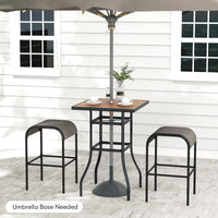 Tangkula 3 Piece Patio Dining Set for Lawn Yard Poolside Garden