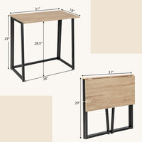 Tangkula Bureau Informatique Pliant, Bureau d'Ordinateur Portable Pliable avec Rabat de 80 cm, Bureau d'Étude pour Petits Espaces