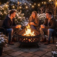 Tangkula Outdoor Round Wood Burning Fire Pit(30/36 in)