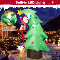 Tangkula 7.6 FT Inflatable Christmas Santa Claus Climbing Tree
